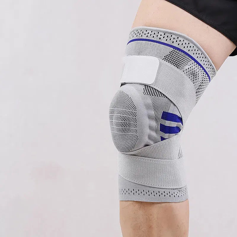 Strap support sports knee pads silicone shock absorption protection knee automatic closure outdoor sports eprolo