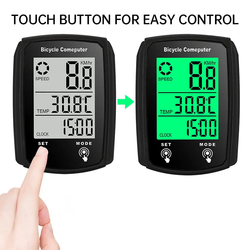 Wired LCD Digital Bicycle Computer - Speedometer and Odometer with Backlight, a Must - have Bike Accessory eprolo