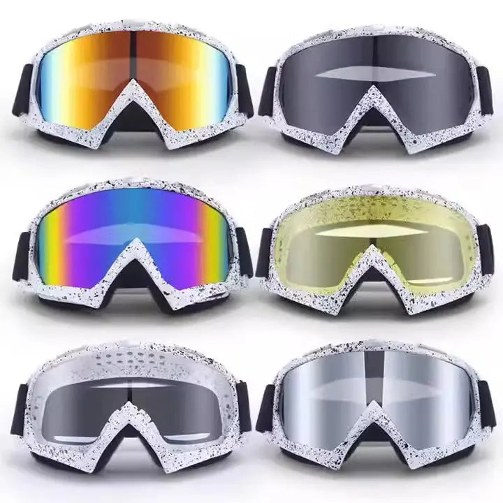 Outdoor Motorcycle Goggles Sheet Face Mask Outdoor Riding Windproof Dust Skiing Cross Country Helmet Goggles eprolo