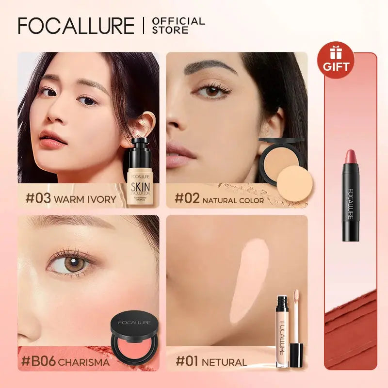 FOCALLURE 4 Pcs Makeup Set Primer Liquid Reseller