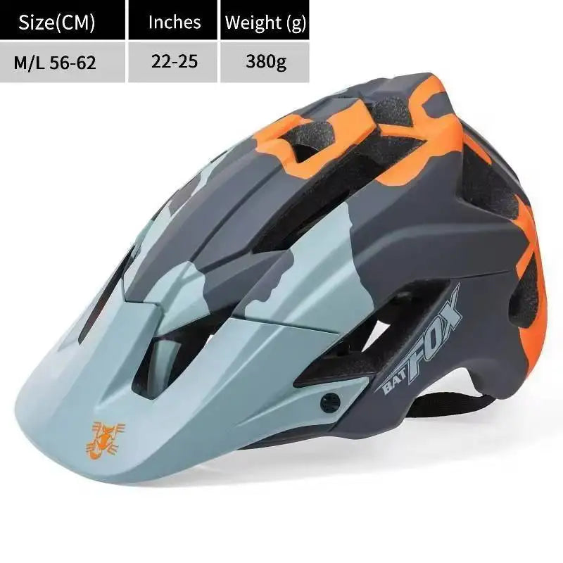 BATFOX Bike Helmet Overall Molded Mountain Road Helmet Ultralight Men Bicycle Cycling Equipment DH AM Casco Ciclismo Bicicleta