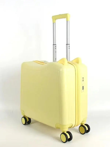20 inch children's cycling case Cat's ears (Steamed cat-ear shaped bread) travel case mute universal wheel boarding case eprolo