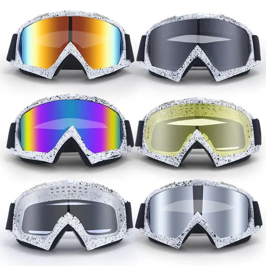 Outdoor Motorcycle Goggles Sheet Face Mask Outdoor Riding Windproof Dust Skiing Cross Country Helmet Goggles eprolo