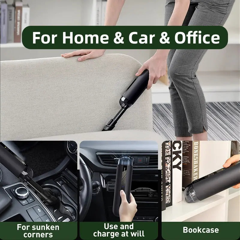 Baseus A2 Car Vacuum Cleaner Mini Handheld Auto Vacuum Cleaner with 5000Pa Powerful Suction For Home & Car & Office eprolo