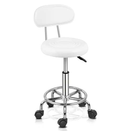Omysalon Adjustable Salon Stool Black/White Reseller
