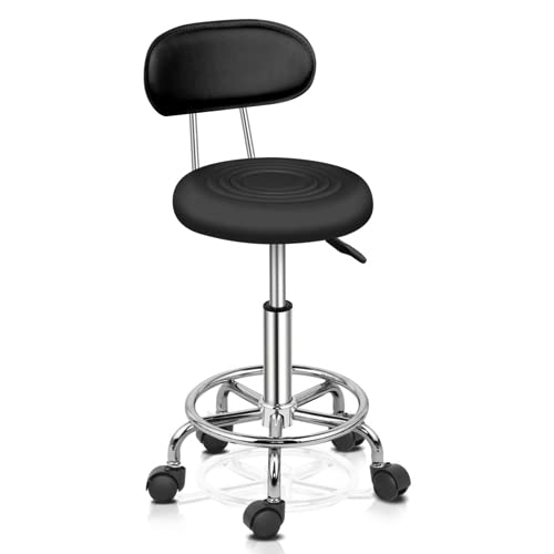 Omysalon Adjustable Salon Stool Black/White Reseller