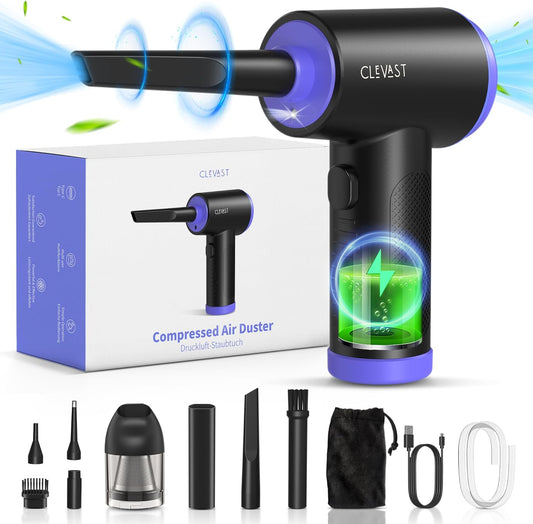 Compressed Air-3 Gear 110000RPM Electric Air Duster, 3 in 1 Versatile Compressed Air Duster-Cordless Dust Blower & Mini Vacuum & Inflating for PC, Computer, Keyboard, Rechargeable Canned Air Reseller