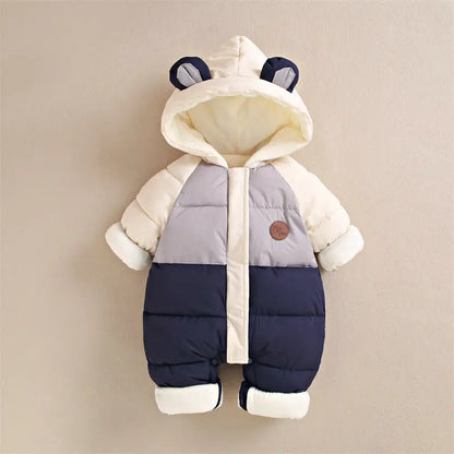Baby down cotton jacket jumpsuit, autumn and winter clothes, khai clothes for men and women, baby clothes for going out, thick hugging clothes, winter climbing clothes eprolo