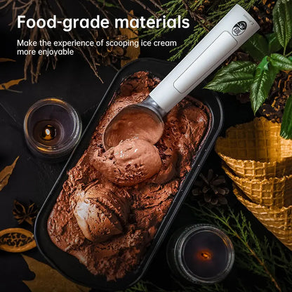 Rechargeable Heated Scoop: Adjustable Temp, Rapid Heat for Ice Cream & More eprolo