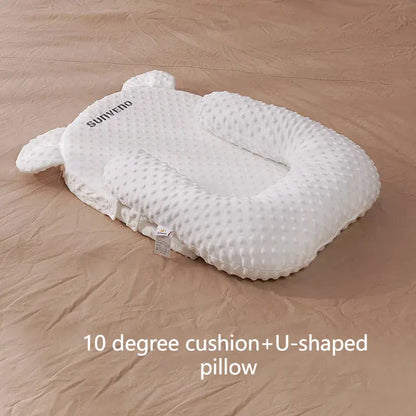 Four season anti milk overflow and choking pillow baby feeding tool baby anti spitting slope pad eprolo