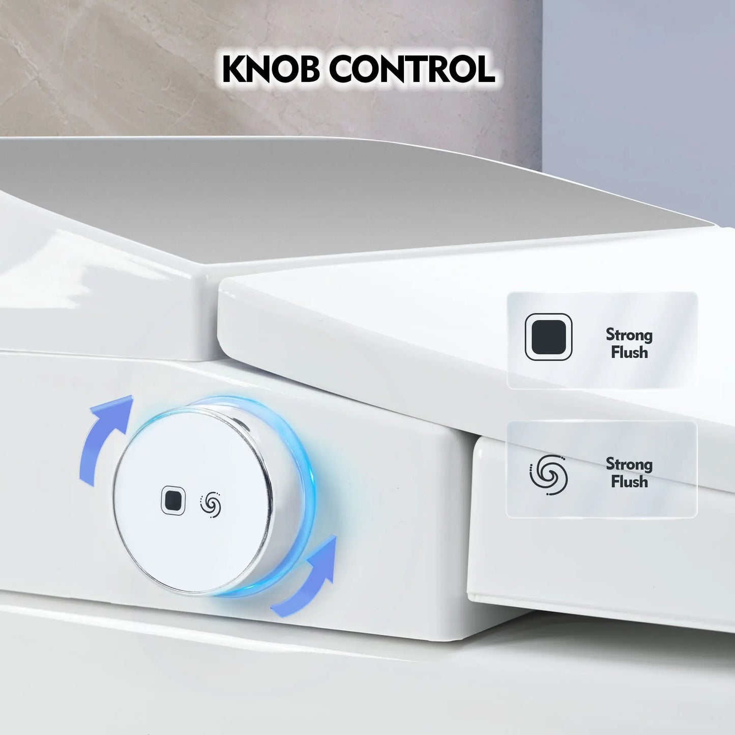 Heated seat intelligent toilet, integrated toilet, automatic flushing water tank toilet, with foot sensor flushing, white night eprolo