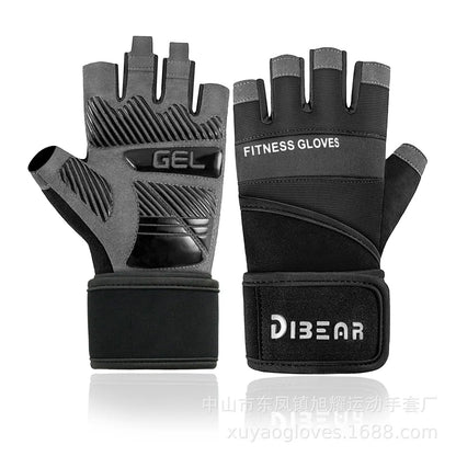 Fitness Wrist Guard Sports Anti slip Half Finger Hard Pull Dumbbell Training Outdoor Gloves eprolo
