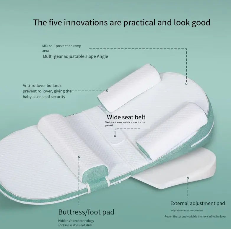Baby anti spitting slope pad anti milk choking slope pillow newborn lying and feeding artifact cushion nursing pillow eprolo