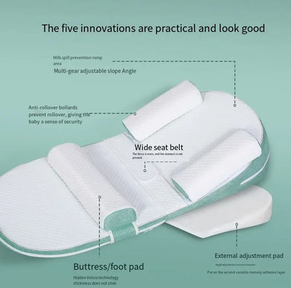 Baby anti spitting slope pad anti milk choking slope pillow newborn lying and feeding artifact cushion nursing pillow eprolo