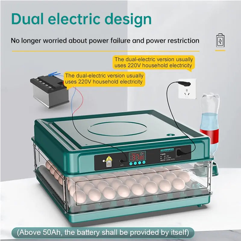 9 - 48 Egg Incubator: Automatic Egg - Turning & Humidity Monitoring. Duck Incubator with Auto - Water Ionic Waterbed eprolo
