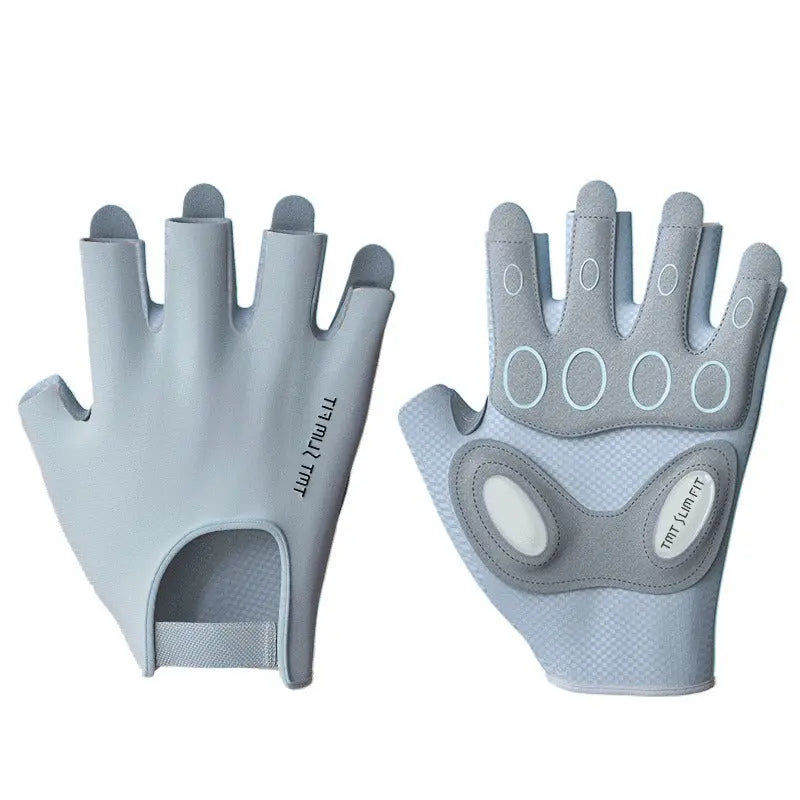 T Sports Frisbee Gloves Yoga Cycling Fitness Gloves Half Finger Extreme Frisbee Gloves Summer Women's Palm Protector eprolo