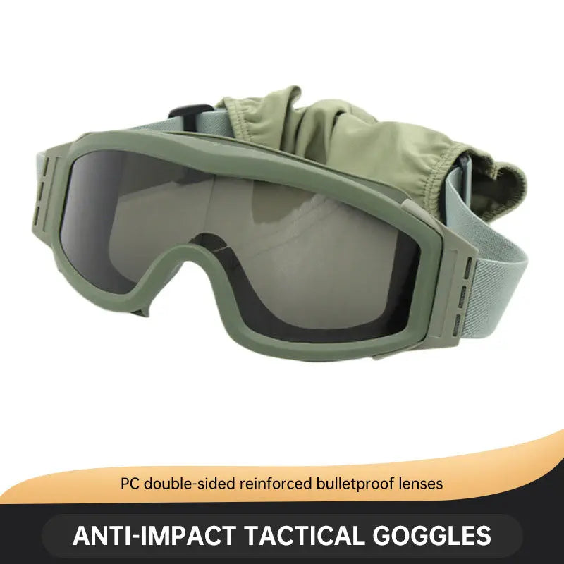 Tactical military fan wind goggles CS outdoor equipment shooting protection against impact three lens set goggles eprolo