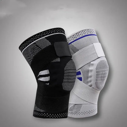 Strap support sports knee pads silicone shock absorption protection knee automatic closure outdoor sports eprolo