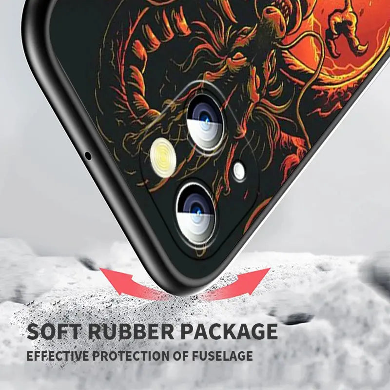 Japanese Art D-Dragon Ball Z For Apple iPhone 15 14 13 12 Pro Max Mini 11 Pro XS Max X XR 6 7 8 Plus SE 2020 Black Phone Case eprolo