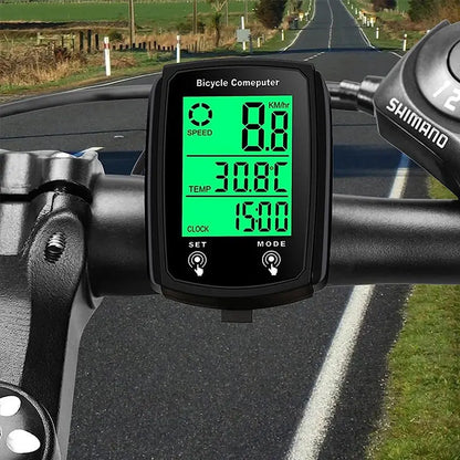 Wired LCD Digital Bicycle Computer - Speedometer and Odometer with Backlight, a Must - have Bike Accessory eprolo