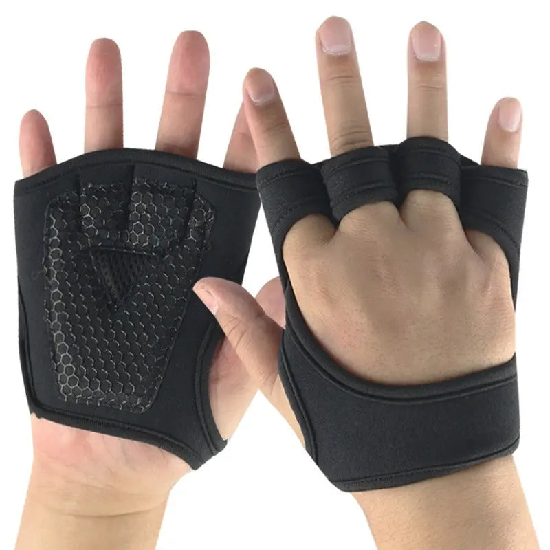 Fitness Half Finger Pull Up Grip Strength with Dumbbell Male Sports Equipment Wrist Protector Gloves Female Hard Pull Barbell Protector Gloves eprolo