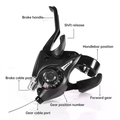 Experience the super smooth 21-speed MTB shifter & brake, enhancing your trekking. eprolo