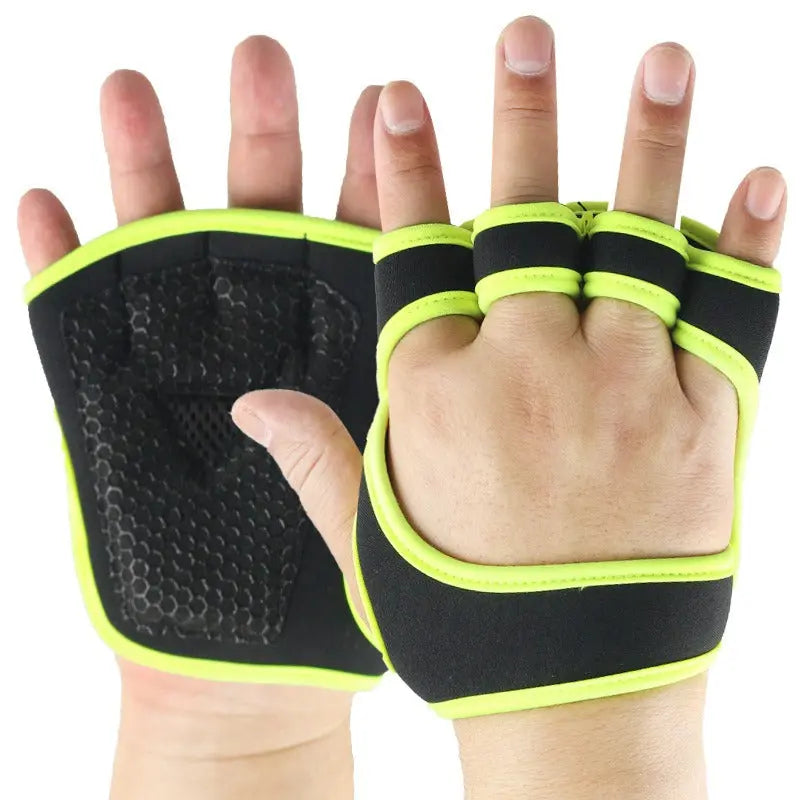 Fitness Half Finger Pull Up Grip Strength with Dumbbell Male Sports Equipment Wrist Protector Gloves Female Hard Pull Barbell Protector Gloves eprolo