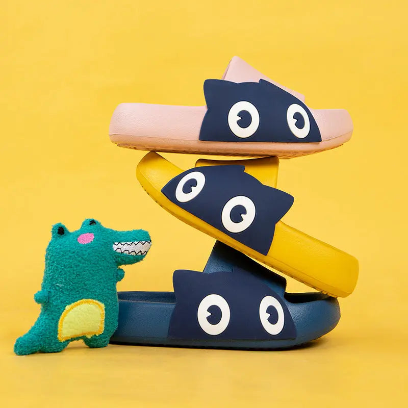 Children's Summer New Cartoon Cute Slime Cute Parent-Child Household Boys And Girls Baby Sandals And Slippers eprolo