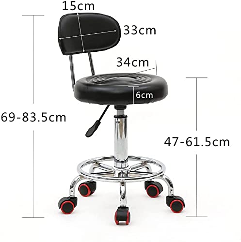 Omysalon Adjustable Salon Stool Black/White Reseller