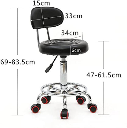 Omysalon Adjustable Salon Stool Black/White Reseller