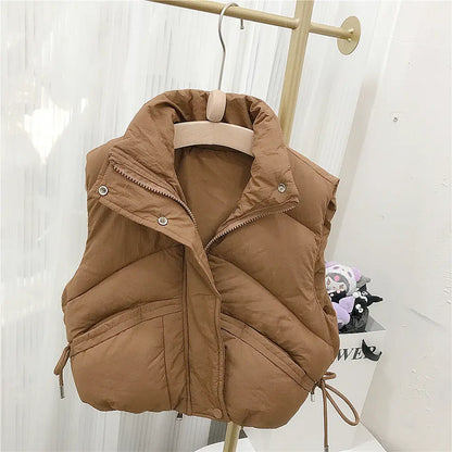 Children's standing collar cotton jacket vest winter loose vest for boys and girls camisole medium and small children's sweater eprolo