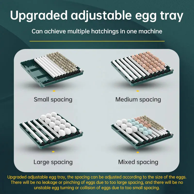9 - 48 Egg Incubator: Automatic Egg - Turning & Humidity Monitoring. Duck Incubator with Auto - Water Ionic Waterbed eprolo