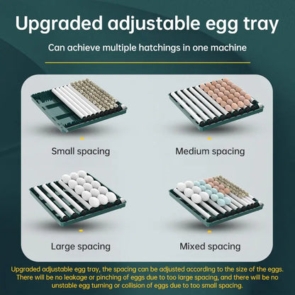 9 - 48 Egg Incubator: Automatic Egg - Turning & Humidity Monitoring. Duck Incubator with Auto - Water Ionic Waterbed eprolo