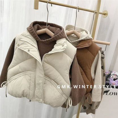 Children's standing collar cotton jacket vest winter loose vest for boys and girls camisole medium and small children's sweater eprolo