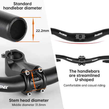 Folding Bike Aluminum Alloy Small Straight Handlebars, also known as Speed Drop Horizontal Handlebars, are essential bicycle acc eprolo