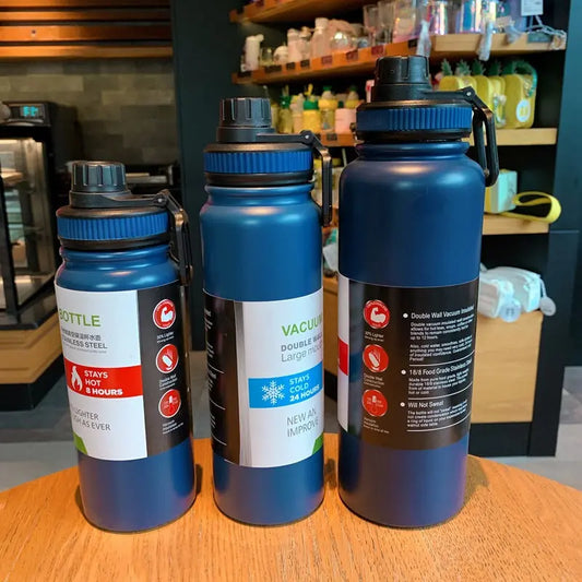 Large Capacity Outdoor Sports Kettle 304 Stainless Steel Insulated Cup Creative Portable Space Cup eprolo