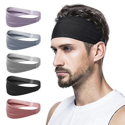 Headbands for sports, hairbands for basketball, outdoor cycling, men's and women's anti sweating, aerobic fitness, yoga, widened sweat absorbing headscarf eprolo