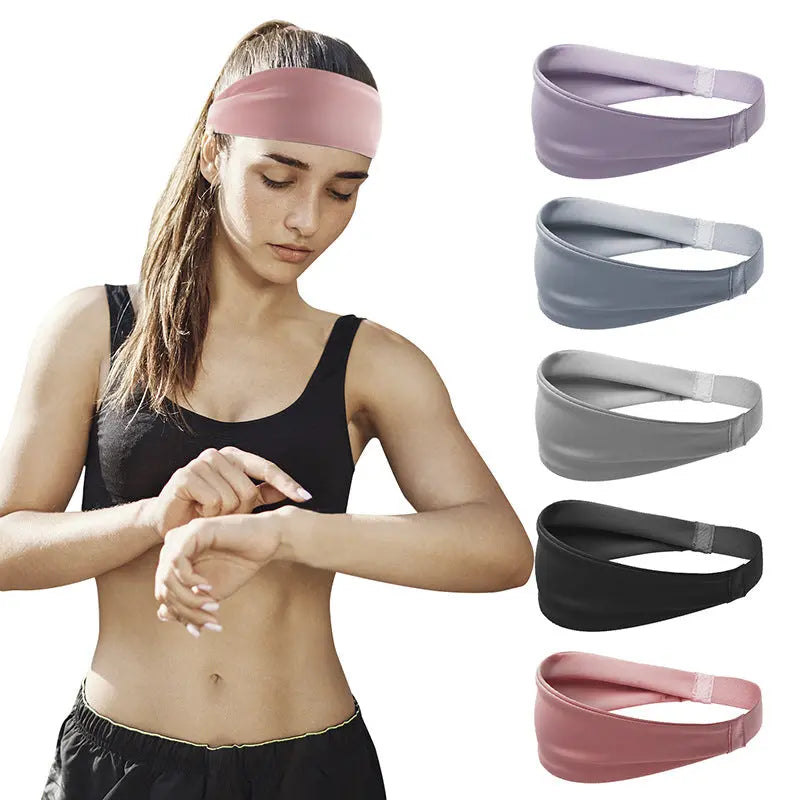 Headbands for sports, hairbands for basketball, outdoor cycling, men's and women's anti sweating, aerobic fitness, yoga, widened sweat absorbing headscarf eprolo