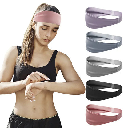 Headbands for sports, hairbands for basketball, outdoor cycling, men's and women's anti sweating, aerobic fitness, yoga, widened sweat absorbing headscarf eprolo