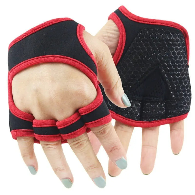 Fitness Half Finger Pull Up Grip Strength with Dumbbell Male Sports Equipment Wrist Protector Gloves Female Hard Pull Barbell Protector Gloves eprolo