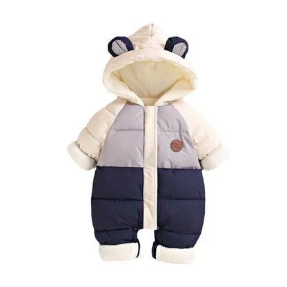 Baby down cotton jacket jumpsuit, autumn and winter clothes, khai clothes for men and women, baby clothes for going out, thick hugging clothes, winter climbing clothes eprolo