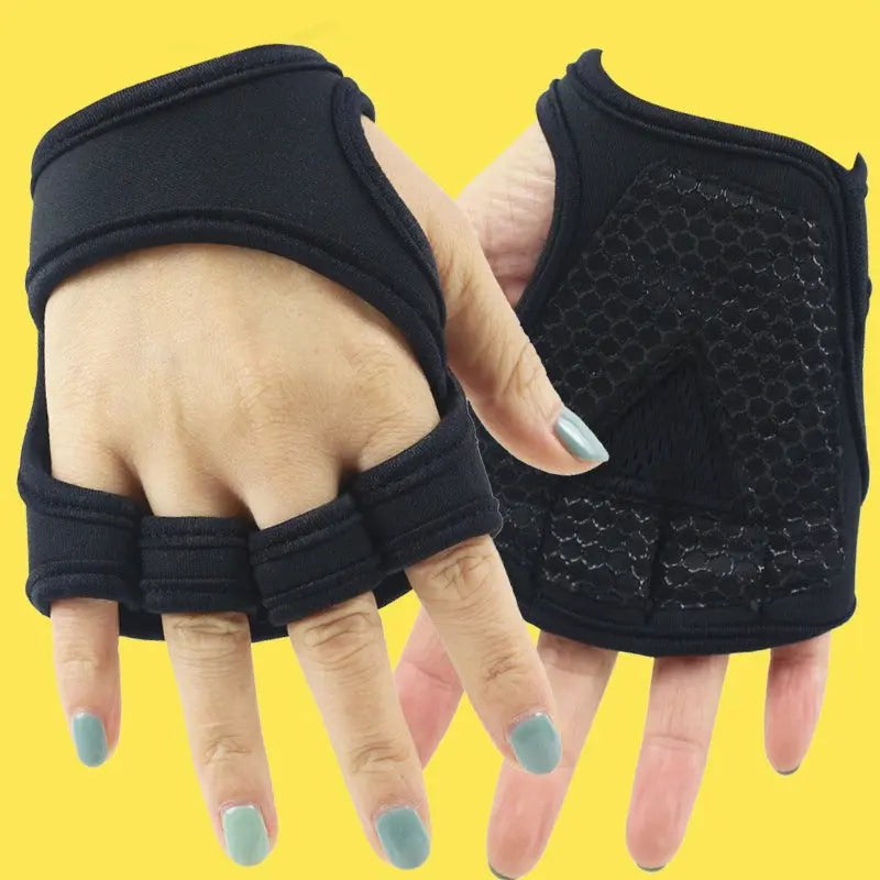 Fitness Half Finger Pull Up Grip Strength with Dumbbell Male Sports Equipment Wrist Protector Gloves Female Hard Pull Barbell Protector Gloves eprolo