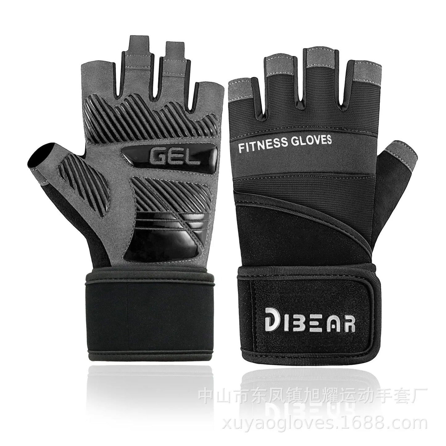 Fitness Wrist Guard Sports Anti slip Half Finger Hard Pull Dumbbell Training Outdoor Gloves eprolo