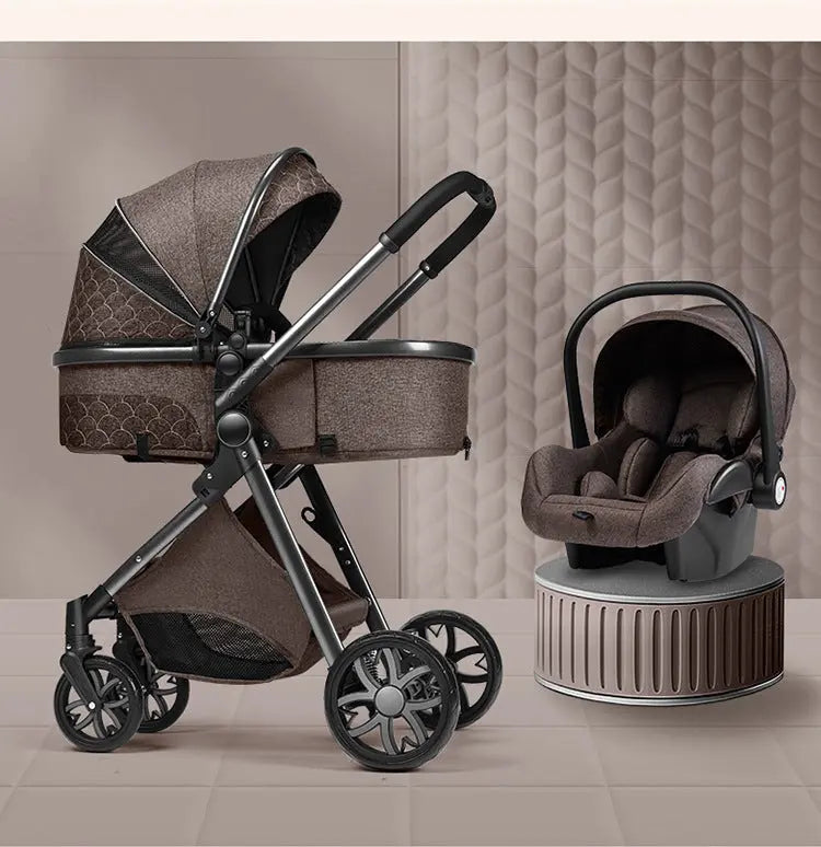 High landscape baby stroller that can sit or lie down lightweight folding two-way shock-absorbing newborn baby stroller eprolo