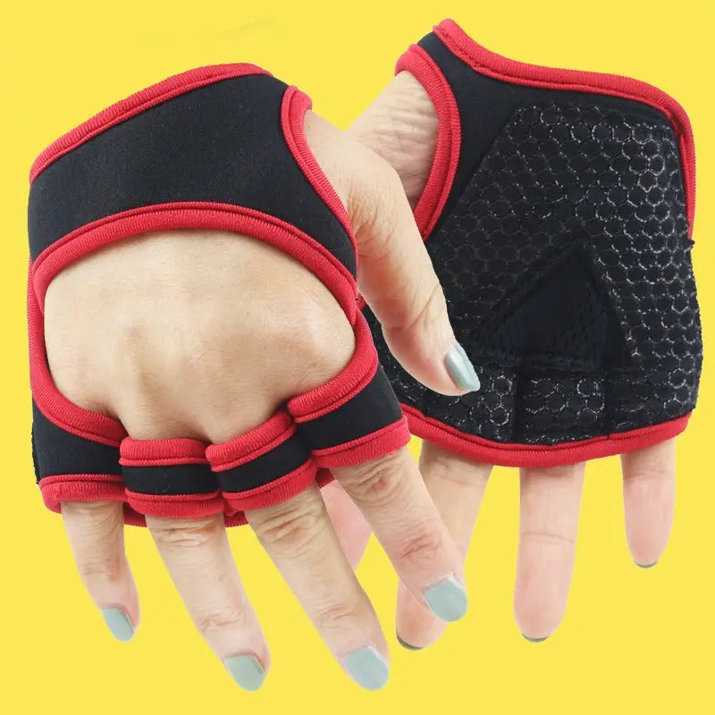 Fitness Half Finger Pull Up Grip Strength with Dumbbell Male Sports Equipment Wrist Protector Gloves Female Hard Pull Barbell Protector Gloves eprolo