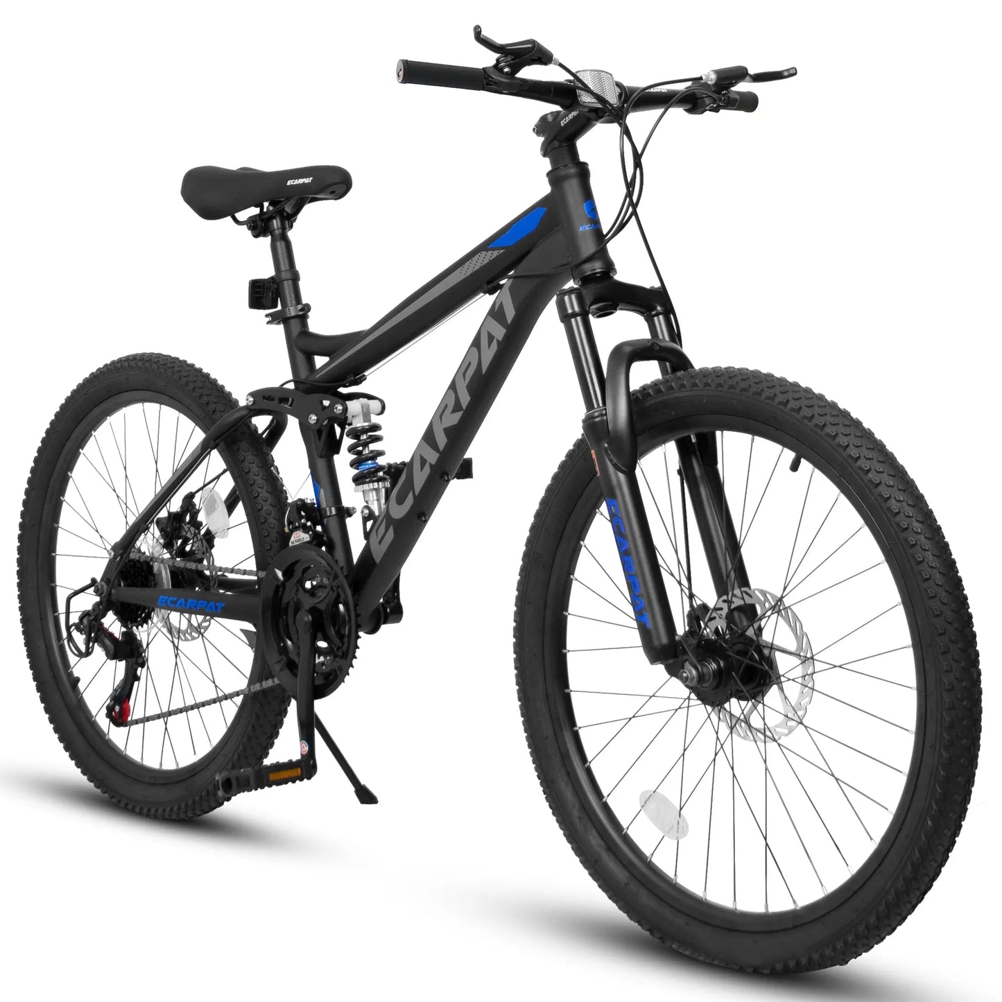 A2660 Ecarpat Mountain Bike 26 inch Wheel Carbon Steel Frame Disc Brake Thumb Shift Front Fork Rear Shock Absorber Bicycle eprolo