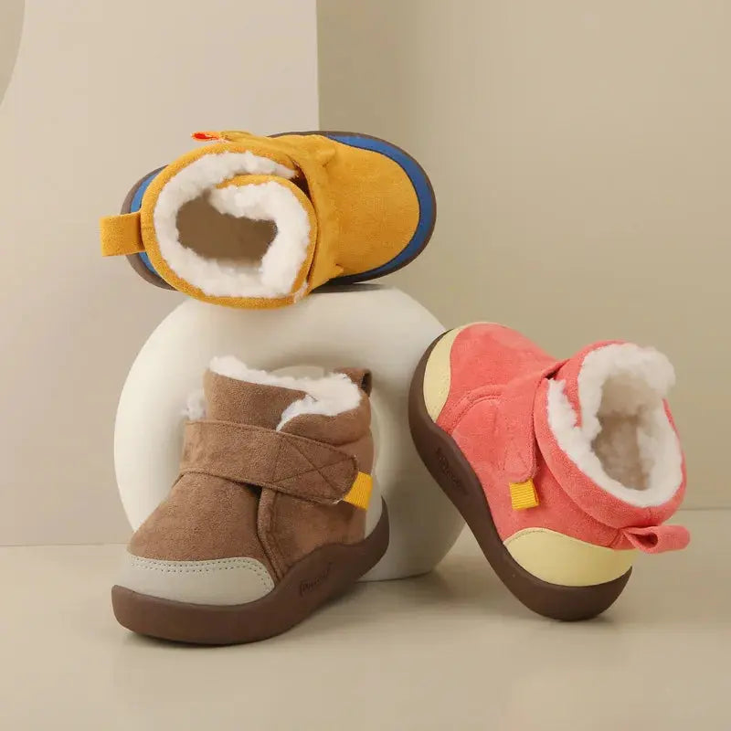 Winter Baby Girl Shoes Toddler Snow Boots Infant Plush Warm Kids Ankle Boots Boys Cotton Shoes eprolo