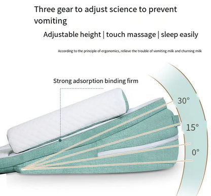 Baby anti spitting slope pad anti milk choking slope pillow newborn lying and feeding artifact cushion nursing pillow eprolo