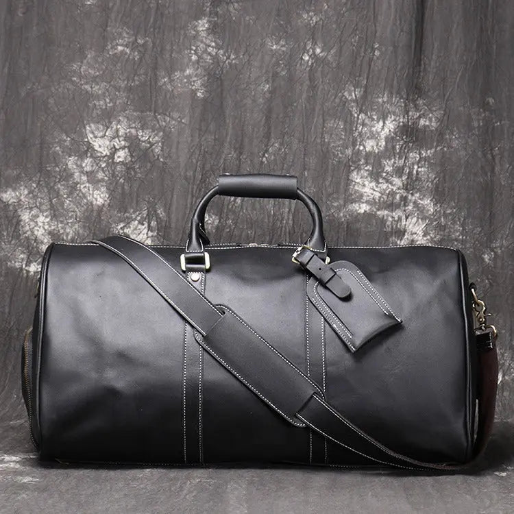 European and American retro men's genuine leather handbag travel bag women's crazy horse leather crossbody large luggage bag cowhide gym bag eprolo