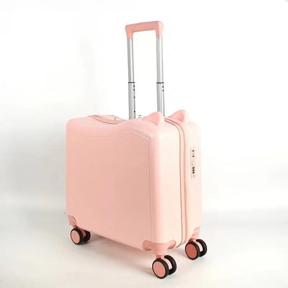 20 inch children's cycling case Cat's ears (Steamed cat-ear shaped bread) travel case mute universal wheel boarding case eprolo